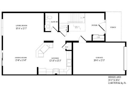 Ridgeland Townhouse Floor Plan First Floor